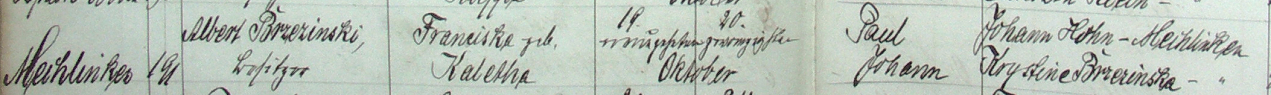 wypis z księgi chrzt&oacute;w - parafia Oksywie